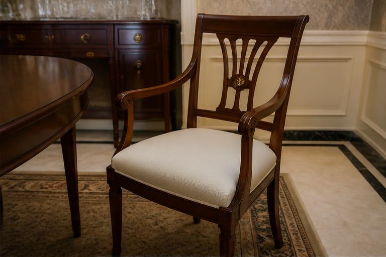 Chair after repair and reupholstery