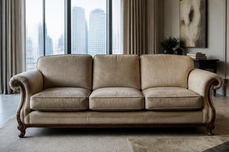 Fabric Sofa Makeover before upholstery work