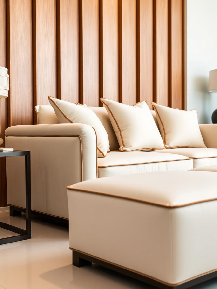 Custom sofa and ottoman, JVC
